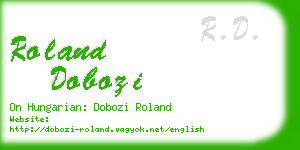 roland dobozi business card